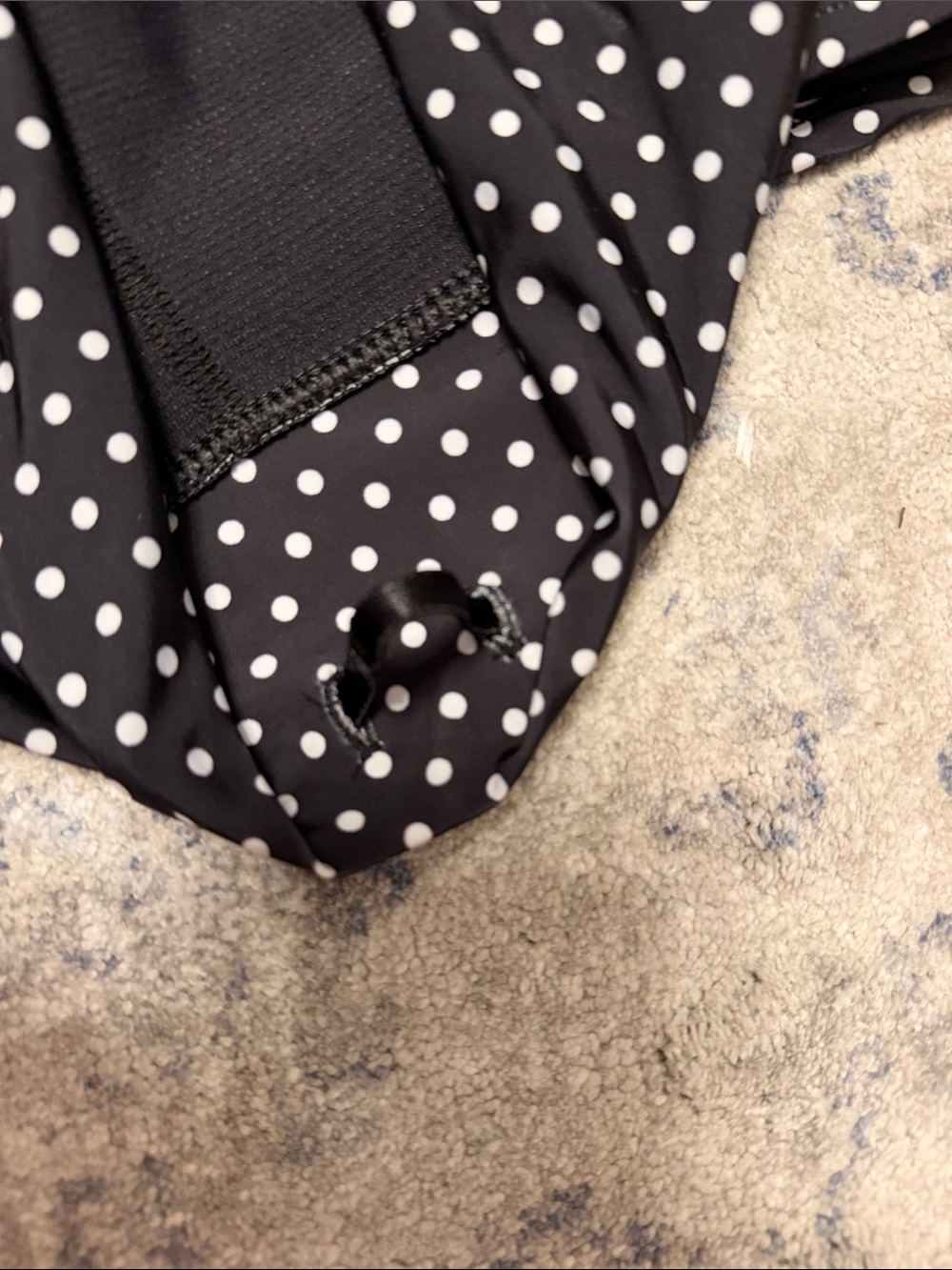 Dona Jo Polka Dot Tiered Ruffle Skort - Black/White - Picture 6 of 6